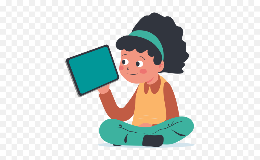 Download Free Girl Vector Tablet Hq Image Icon Favicon - Niña Con Tablet Png,Girl Vector Icon