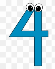 Number 1 Cartoon Png 4 Image - Four