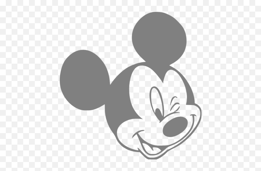 Gray Mickey Mouse 39 Icon - Free Gray Mickey Mouse Icons Famous Cartoon Face Drawing Png,Mickey Logo