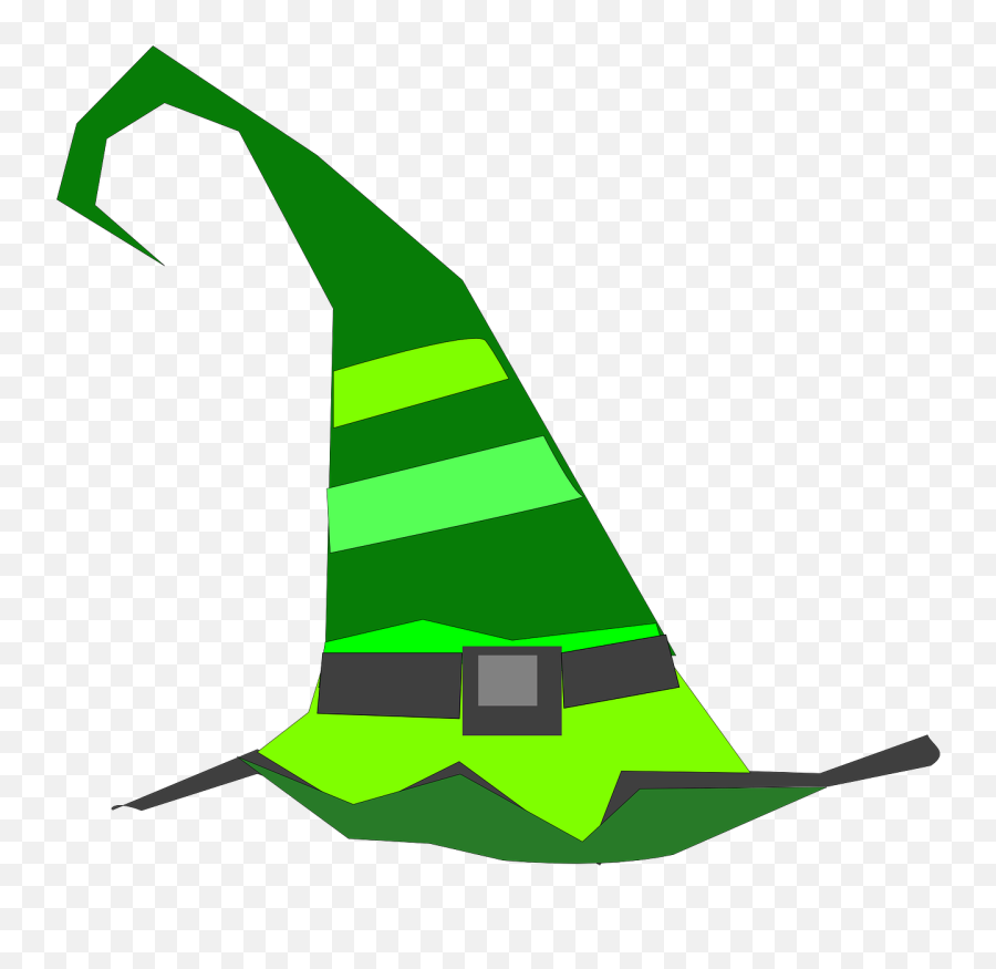 Pointed Hat Witch - Green Witch Hat Clipart Png,Witches Hat Png