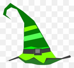 Pointed Hat Witch - Green Clipart png