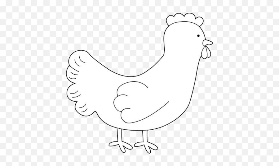 Png Black And White Chicken Clipart - Chicken Clipart Black White,Chicken Clipart Png