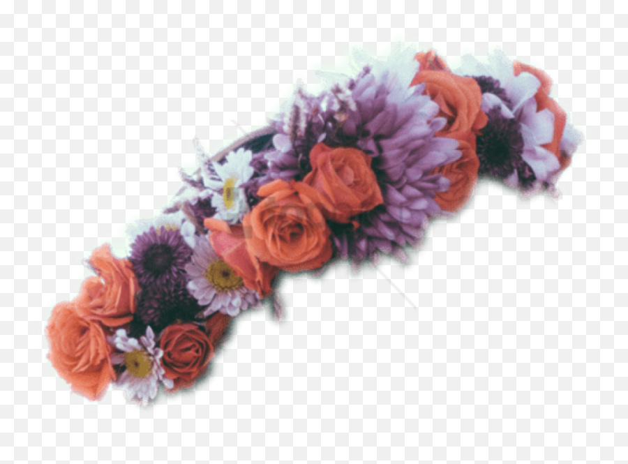 Download Hd Free Png Black Flower Crown Transparent - Flower Crown Side View Png,Flower Crown Transparent