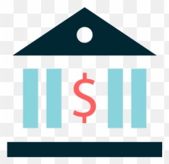 Business Finance Money Building Bank Savings Banking - Flat Icon Png