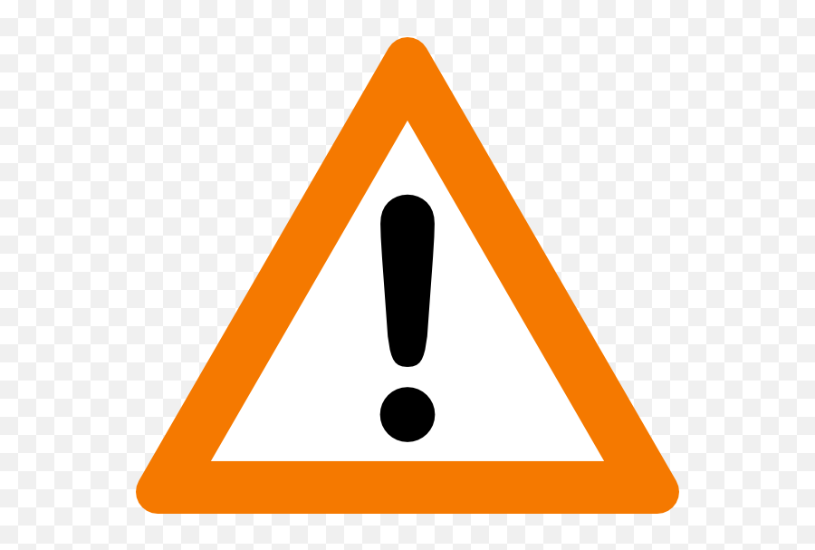 Warning Yield Clip Art - Warning Sign Orange Png,Yield Sign Png