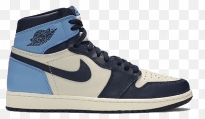 Air Jordan 1 Retro High Og Obsidian Unc - Air Jordan 1 High Obsidian Png,Air Jordan Png