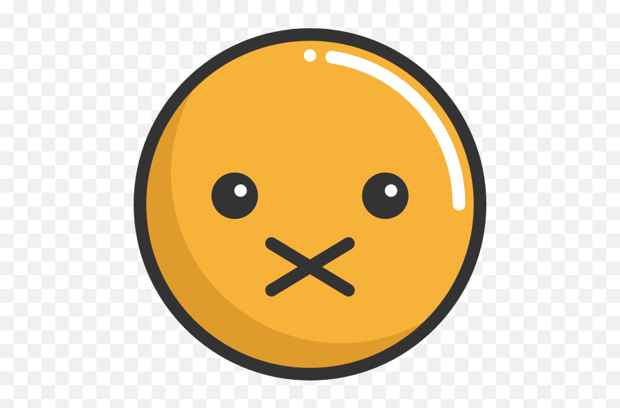 Muted Emoticons Emoji Feelings Smileys Icon - Serious Emoji Png,Microphone Emoji Png