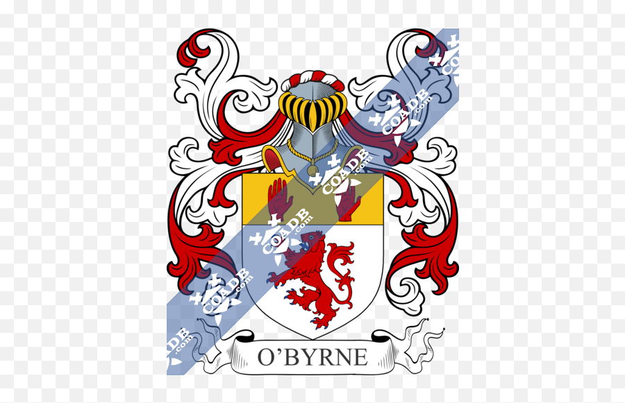 Byrne Family Crest Coat Of Arms And Name History - Family Crest Png,3 Png