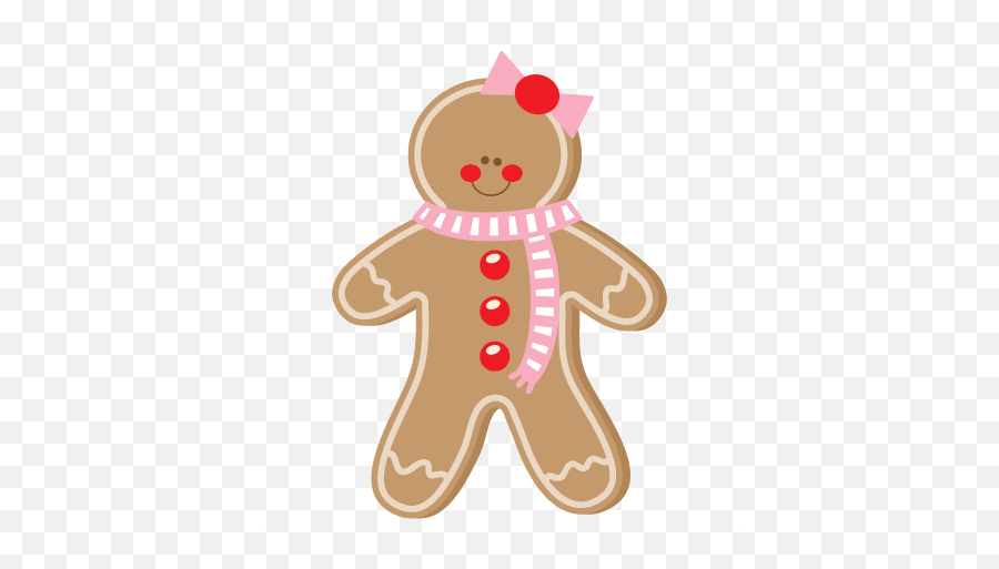 Pin - Cute Gingerbread Christmas Clipart Png,Gingerbread Png