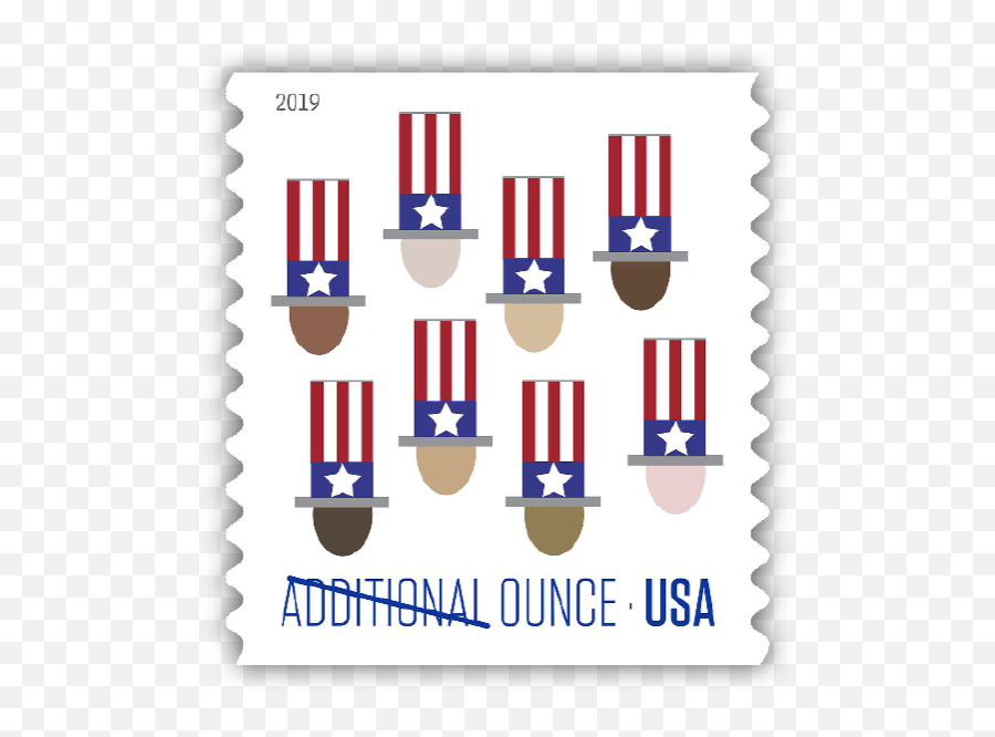 Uncle Sams Hat Coil Stamp - Additional Ounce Stamp 2019 Png,Uncle Sam Hat Png