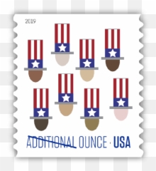 Uncle Sams Hat Coil Stamp - Additional Ounce Stamp 2019 Png,Uncle Sam Hat Png