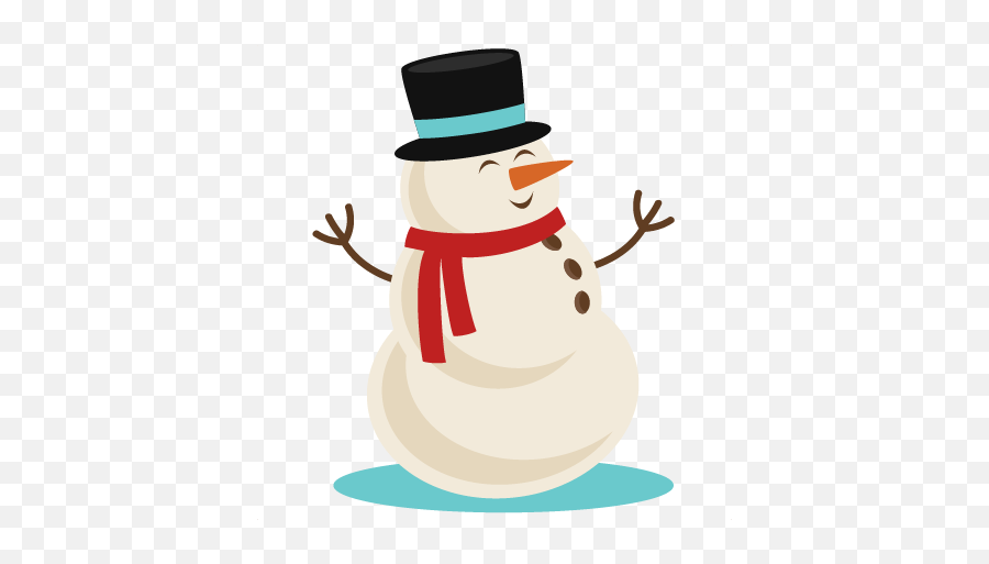Happy Snowman Svg Scrapbook Title Winter Cut File - Snowman Cute Winter Clipart Png,Snowman Transparent