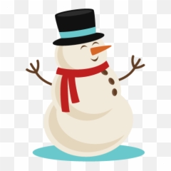 Happy Snowman Svg Scrapbook Title Winter Cut File - Snowman Cute Winter Clipart Png,Snowman Transparent
