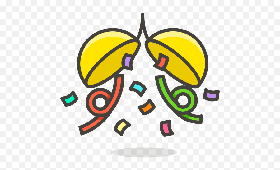 Celebration Emoji Icon Of Colored Outline Style - Available Vector Party Popper Emoji Png,Celebration Emoji Png