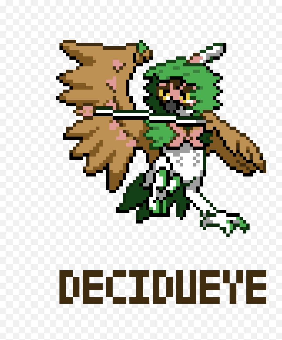 Pixel Art Pokemon Decidueye Transparent - Pokemon Decidueye Pixel Art Png,Decidueye Png