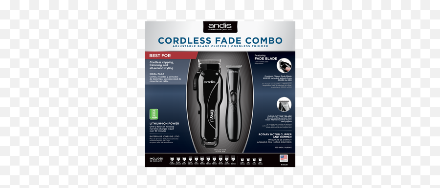 Barber Clippers - Styling Tools Mybeautymartcom Andis Cordless Fade Combo Png,Barber Clippers Png