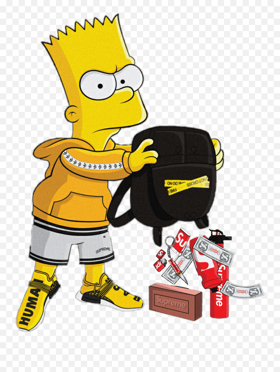 Supreme Wallpaper With Bart Simpson - Bart Simpson Supreme Gucci Png,Cool Png Backgrounds
