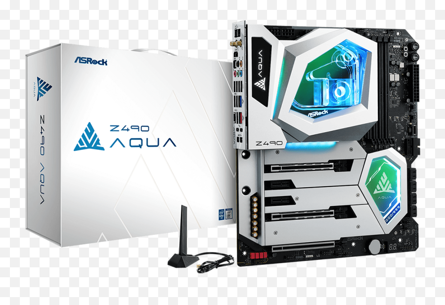 Check Out Asrocks 100 Z490 Aqua - Z490 Aqua Motherboard Png,News Icon Aqua