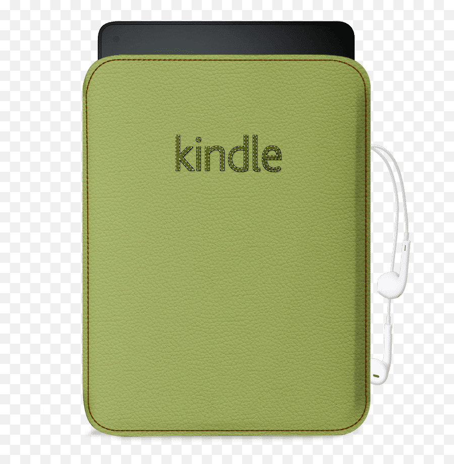 Stitched Light Green Real Leather Sleeve Case Cover For Amazon Kindle Paperwhite - Solid Png,Amazon Kindle Icon