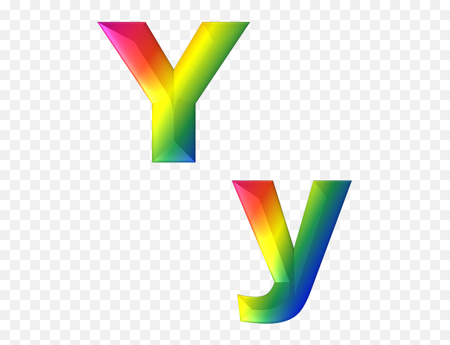 Download Hd Letter Y 3d Abc Alphabet Rainbow Gradient - Rainbow Letter Y Png,Rainbow Transparent