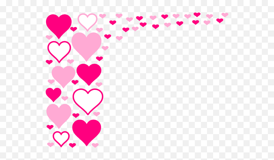 Heart Border Transparent Png Clipart - Pink Heart Border Png,Heart Border Png