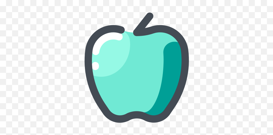 Apple Icon In Pastel Style - Fruits Minimal Png,Black Apple Icon
