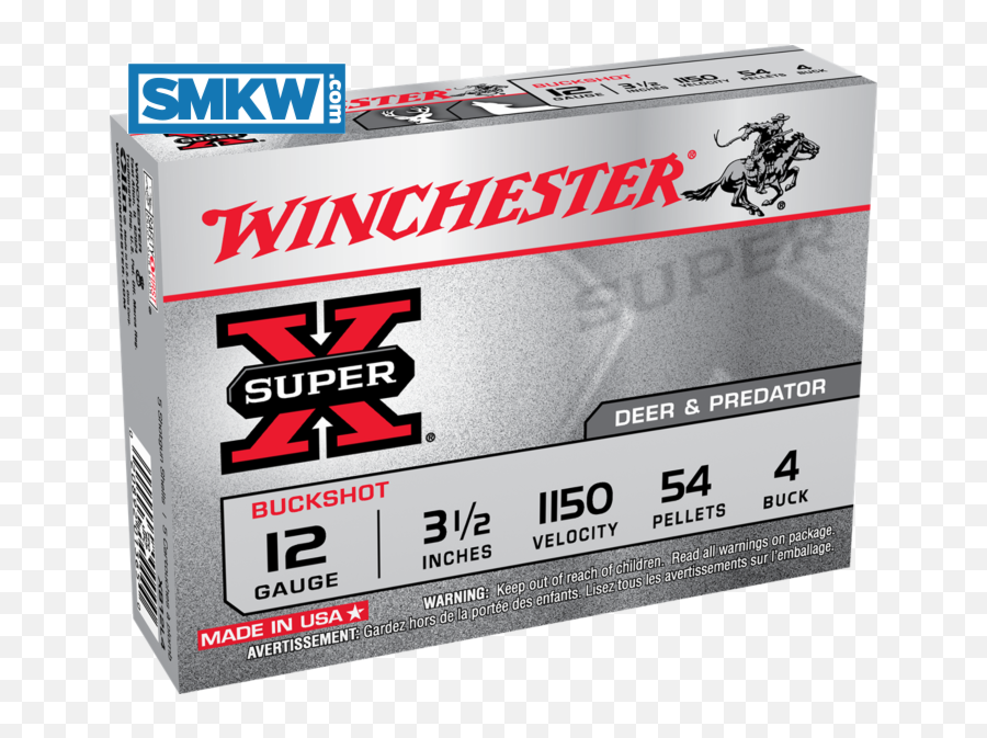 Winchester Super X 12 Gauge 35 54 Pellets 4 Buck 5 Shells - Solid Png,Sword Of The Stars Flashing Icon