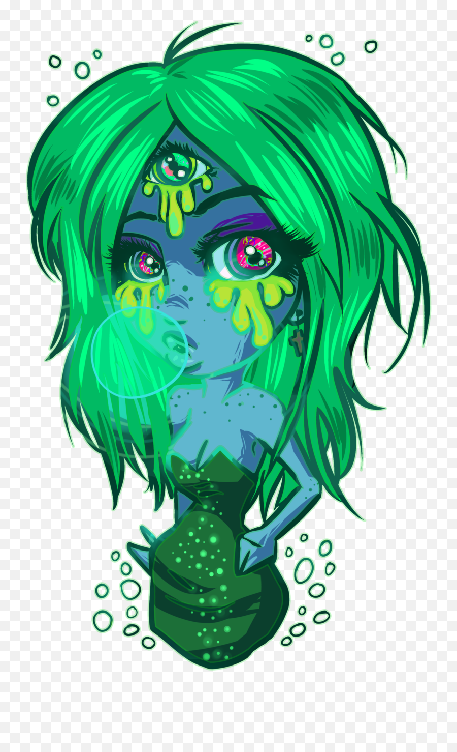 Download Hd Aliens Alien Girls Three Eyes Third Eye - Third Eye Vertical Alien Png,Third Eye Png