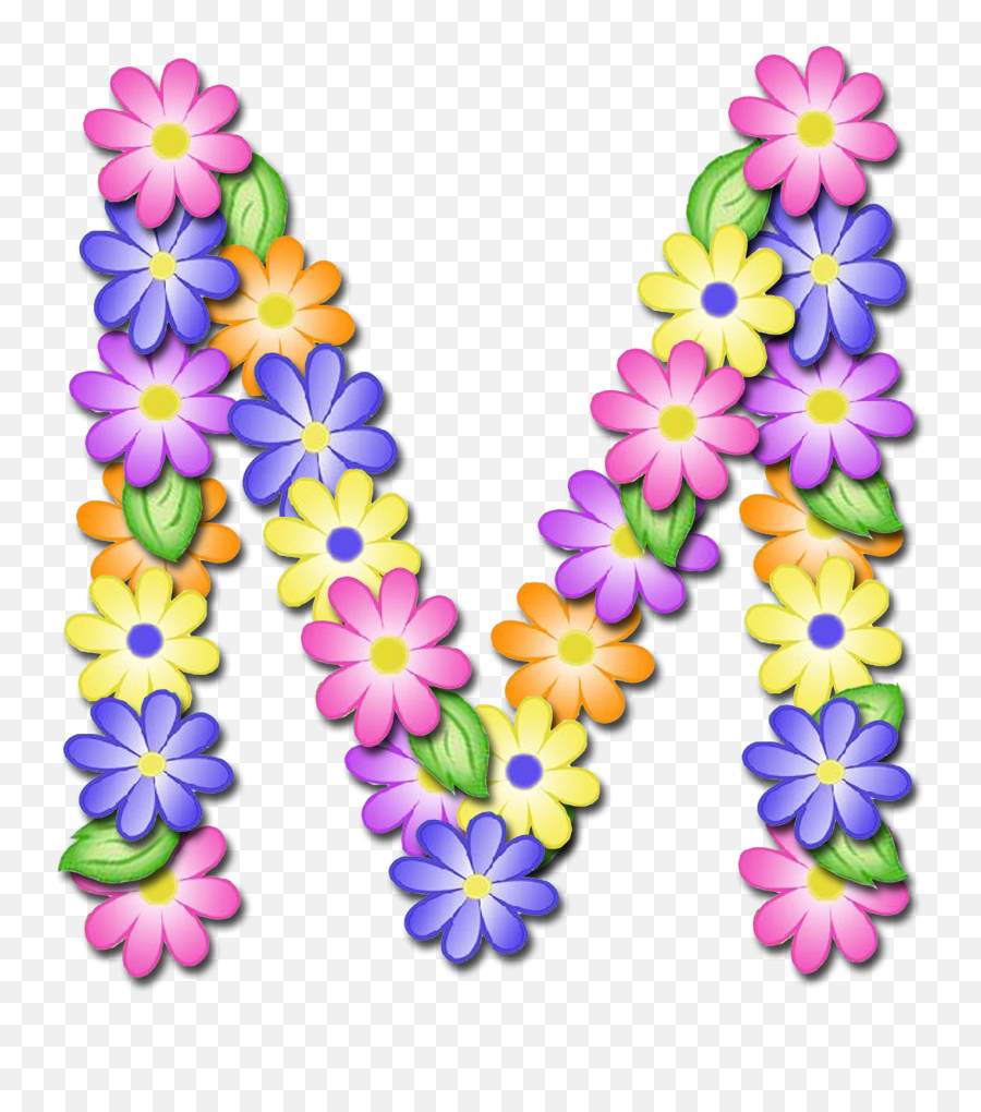 Clipart Letters Floral Transparent - Letras De Flores Para Imprimir Png,Flores Png