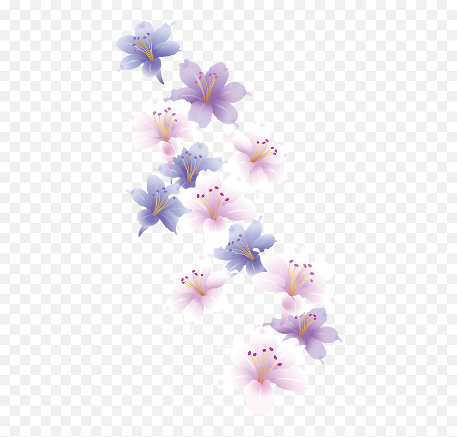 Download Design Set 2 Butterflies - Transparent Small Flowers Png,Pastel Flowers Png