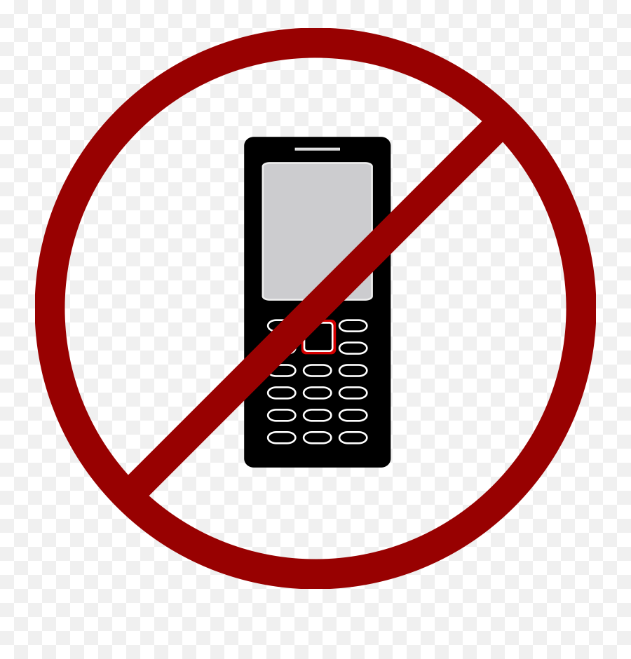No Cell Phone - Cell Phone With X Png,No Cell Phone Png