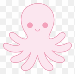 Download Tentacle Clipart Transparent - Kawaii Octopus Png
