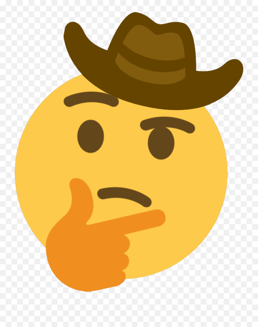Meme Emoji Sad Cowboy Png - Discord Cowboy Thinking Emoji,Cowboy Emoji Png
