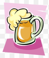 Vector Illustration Of Frothy Mug - Clip Art png