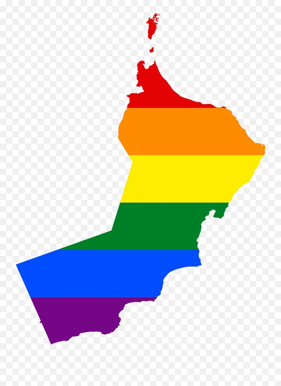 Lgbt Flag Map Of Oman - Oman Map Regions Png,Oman Flag Png