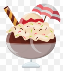Ice Cream Sundae Flat Icon - Transparent Png U0026 Svg Vector File Ice Cream Sundae Transparent,Ice Cream Transparent Background