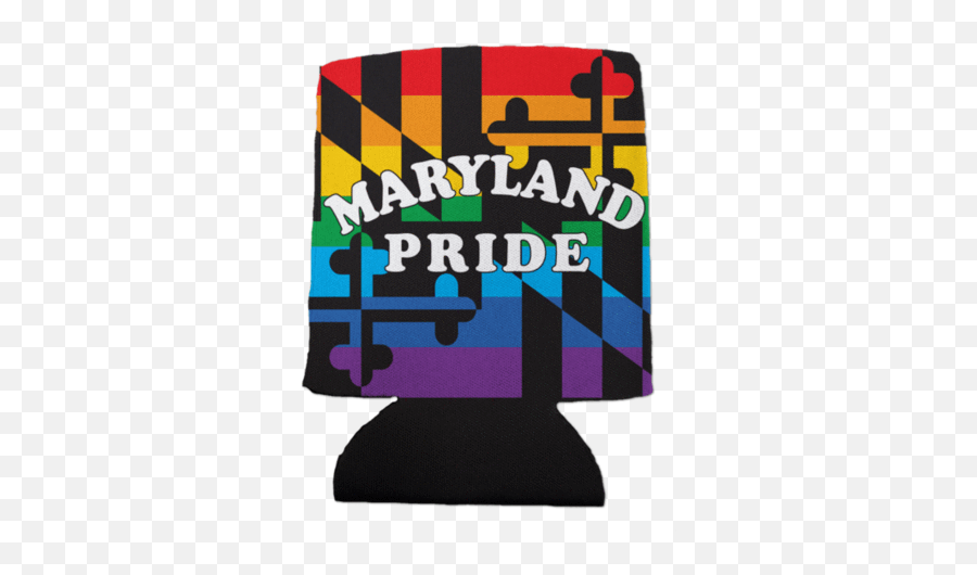 Maryland Pride Rainbow Flag Can Cooler - Graphic Design Png,Rainbow Flag Png