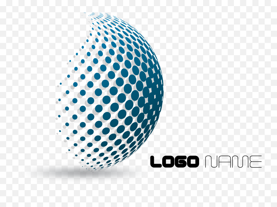 Logo Design 3d Logos - Blue Shere Dots White Background 3d Png,3d Logo Design
