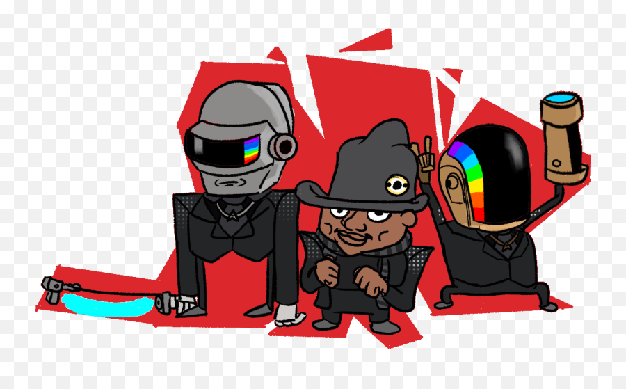 Daft Punk And The Minion Man Giivasunner - Daft Punk Pharrell Silvagunner Png,Daft Punk Png