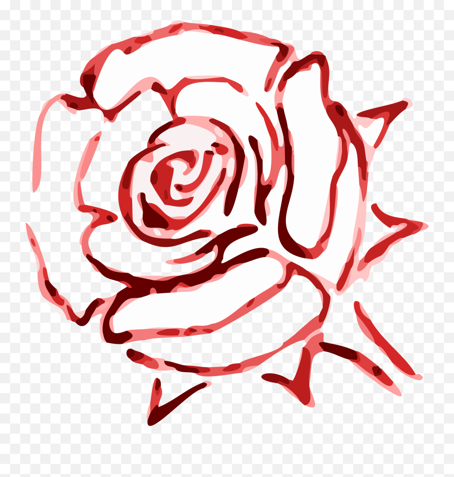 Garden Roses Cut Flowers Red - Transparent Red Rose Outline Png,Rose Outline Png
