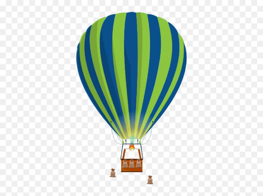 Green Hot Air Balloon Transparent Png - Hot Air Balloon 2d,Hot Air Balloon Transparent