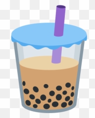 Bubble Tea Emoji - Bubble Tea Emoji Twitter Png,Bubble Tea Transparent