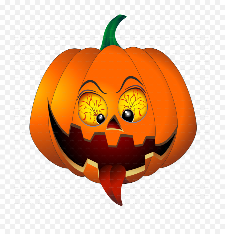 Download Pumkin Vector Cartoon Pumpkin - Scary Pumpkin Vector Art Png,Pumpkin Vector Png