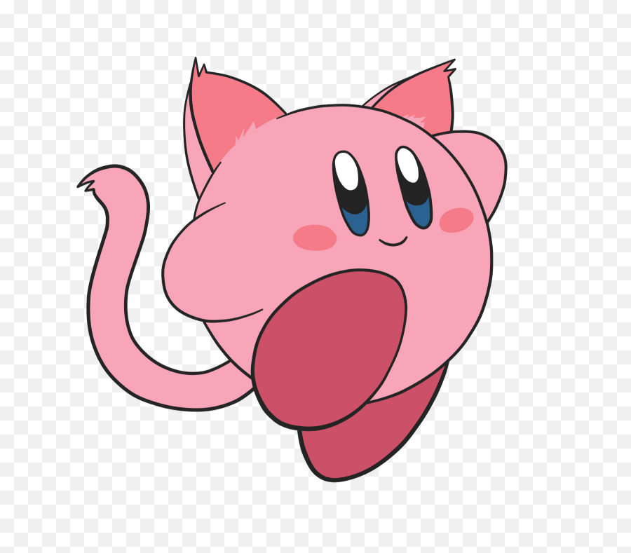 Blue Eyes Cat And Ears Image - Kirby As A Cat Png,Kirby Face Png