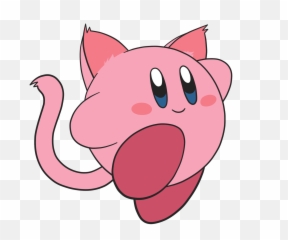 Blue Eyes Cat And Ears Image - Kirby As A Cat Png,Kirby Face Png