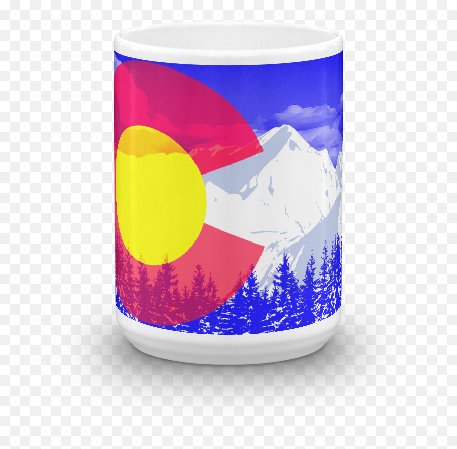 Denver Rocky Mountains Colorado Flag Coffee Mug - Magic Mug Png,Colorado Flag Png