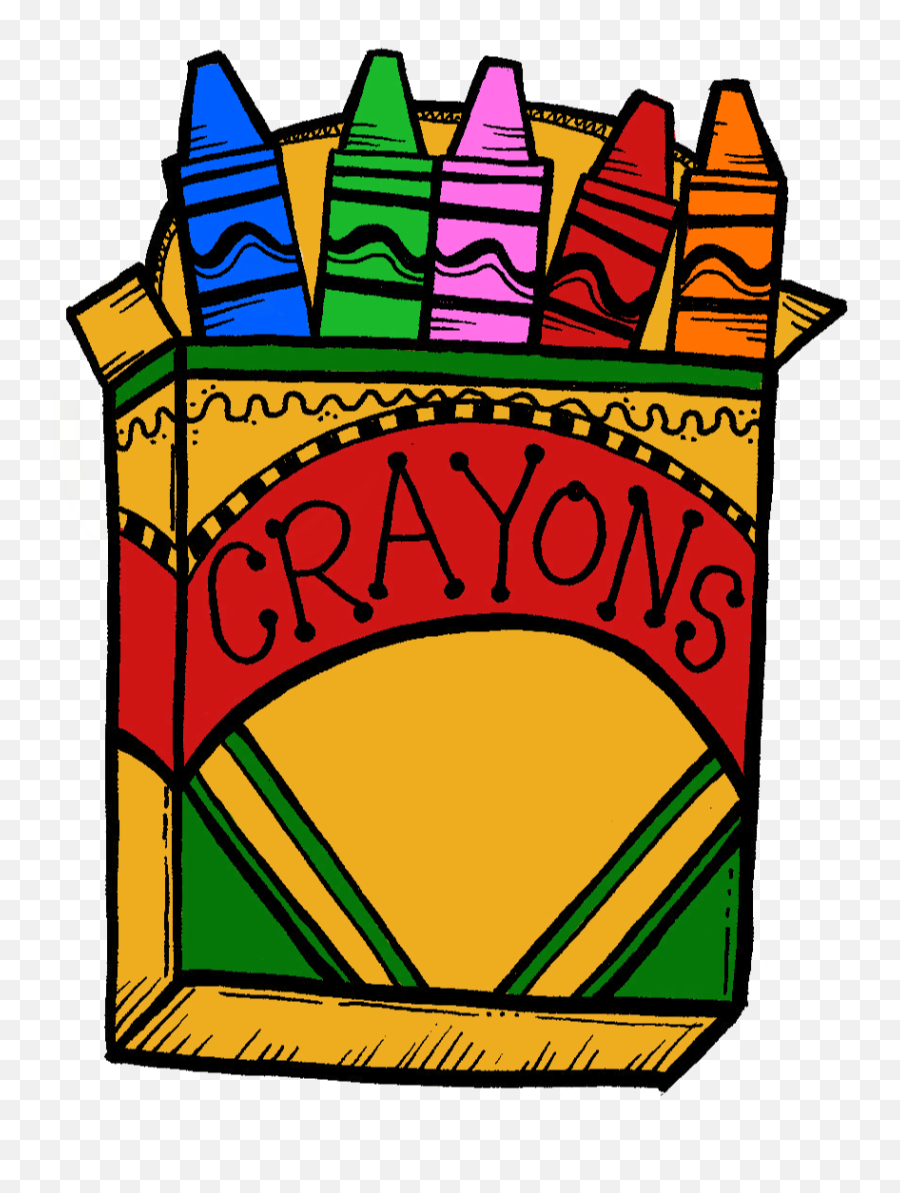 Clipart School Crayon - Crayons Clipart Png,Crayon Clipart Png