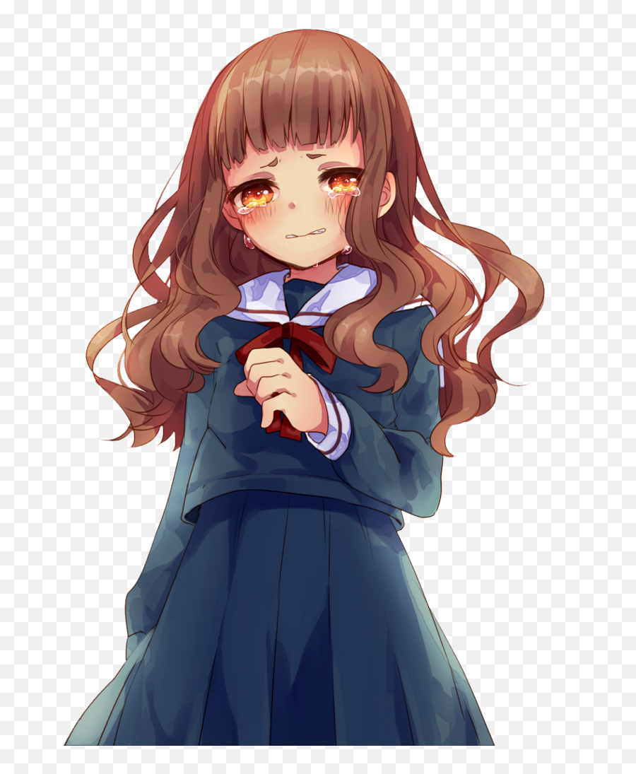 Cute Anime Girl Png 4 Image - Anime Girl With Brown Hair,Cute Anime Png -  free transparent png images 
