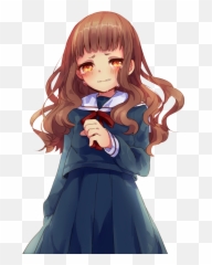 Cute Anime Girl Png 4 Image - Anime Girl With Brown Hair,Cute Anime Png