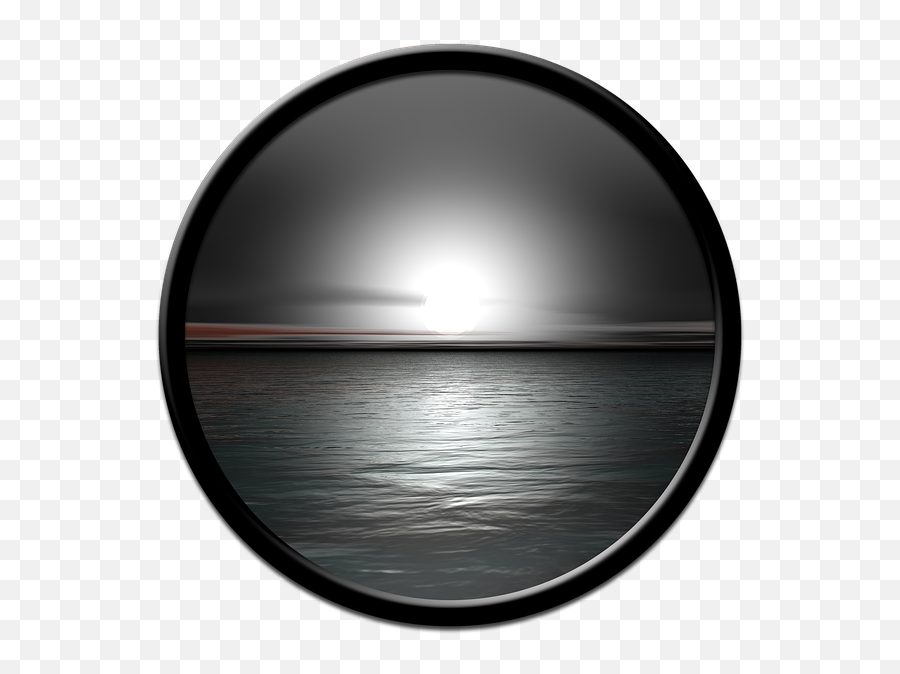 Ocean Moon Sea Moonlight Horizon Icon - Sea Png,Moonlight Icon